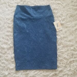 LuLaRoe Blue Pencil Skirt Knee-Length Casual